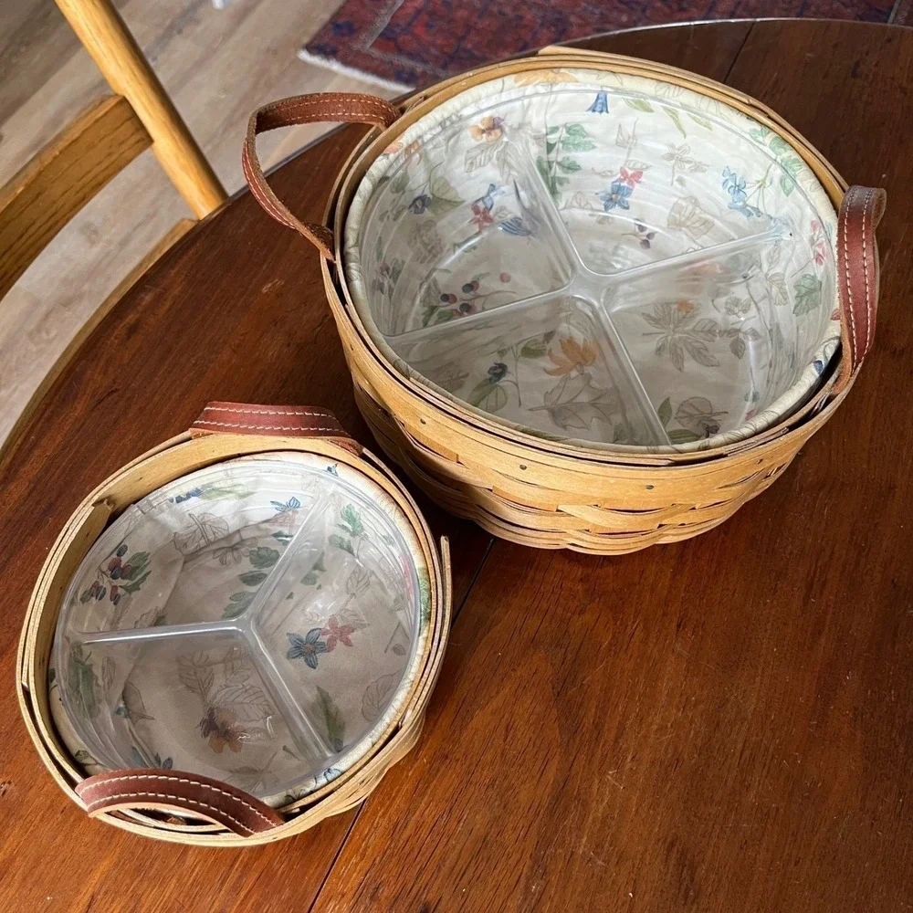Vintage‎ Longaberger Handwoven Baskets Set of 2